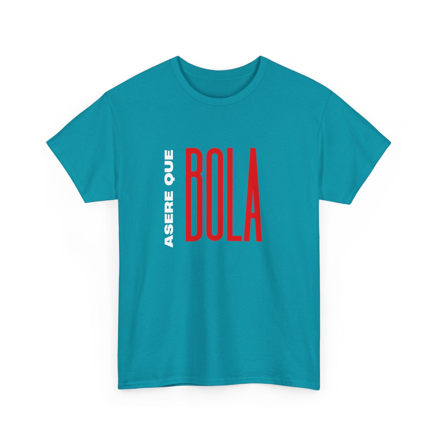 Acere que Bola red white on blue. Unisex Heavy Cotton Tee