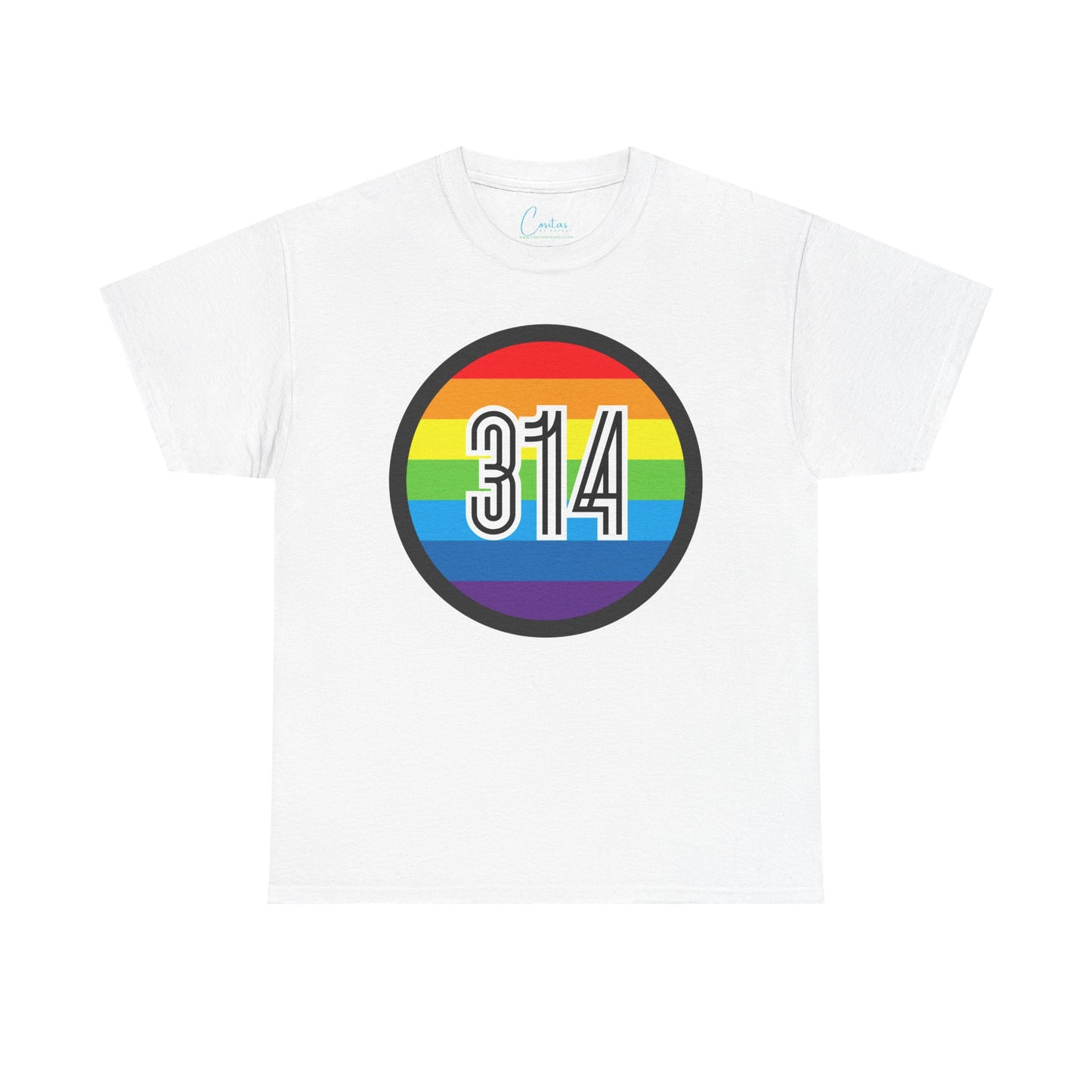 314 STL Saint Louis Pride Rainbow Unisex Heavy Cotton Tee