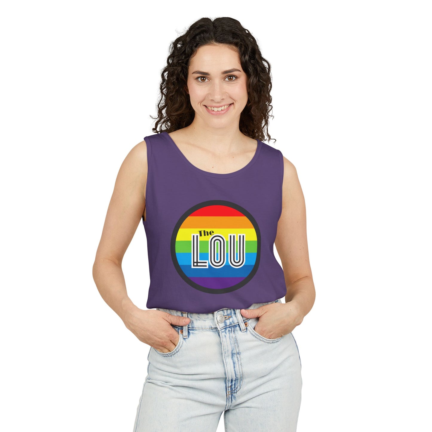 The Lou Rainbow Single Jersey Men's Tank