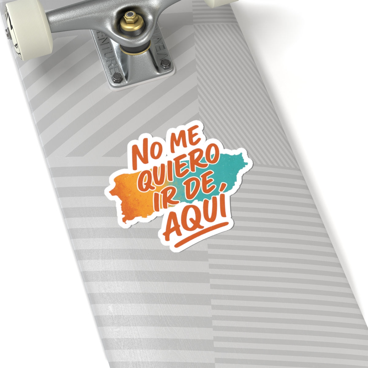 Puerto Rican Pride Sticker — "No me quiero ir de aquí" Kiss-Cut Decal for Tumblers, Laptops & Cars