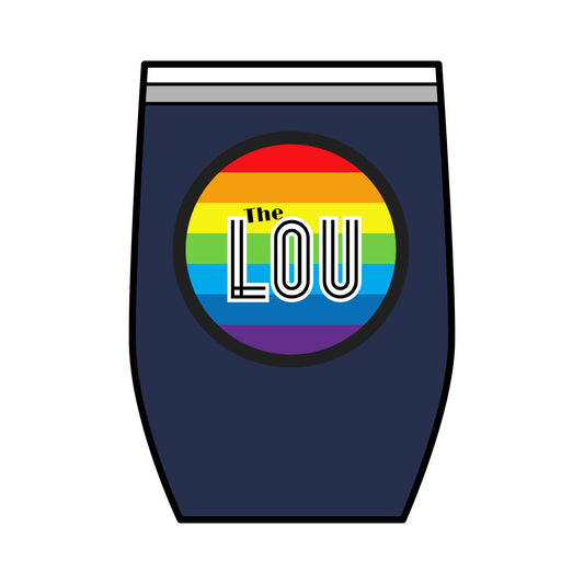 The Lou STL Rainbow Wine Tumbler, 12oz