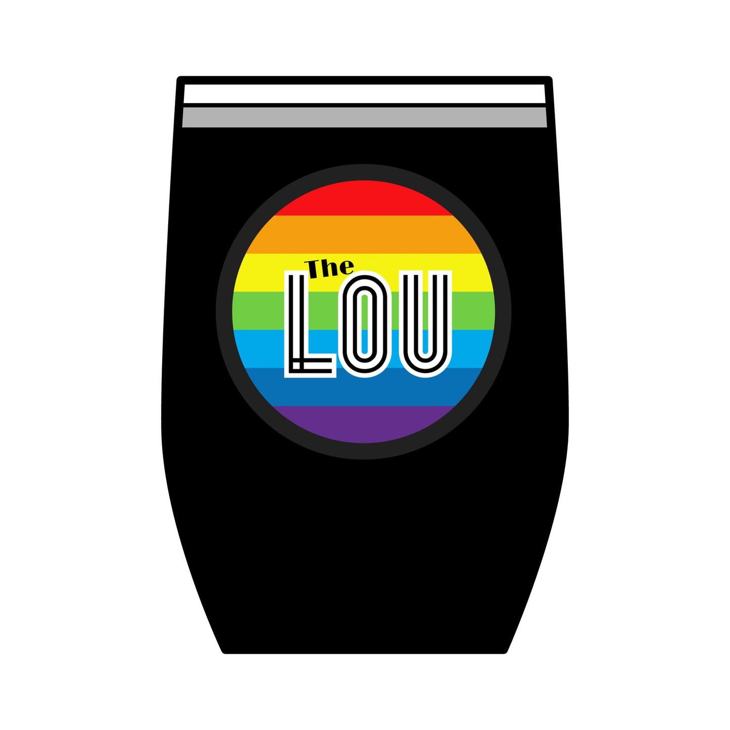 The Lou STL Rainbow Wine Tumbler, 12oz