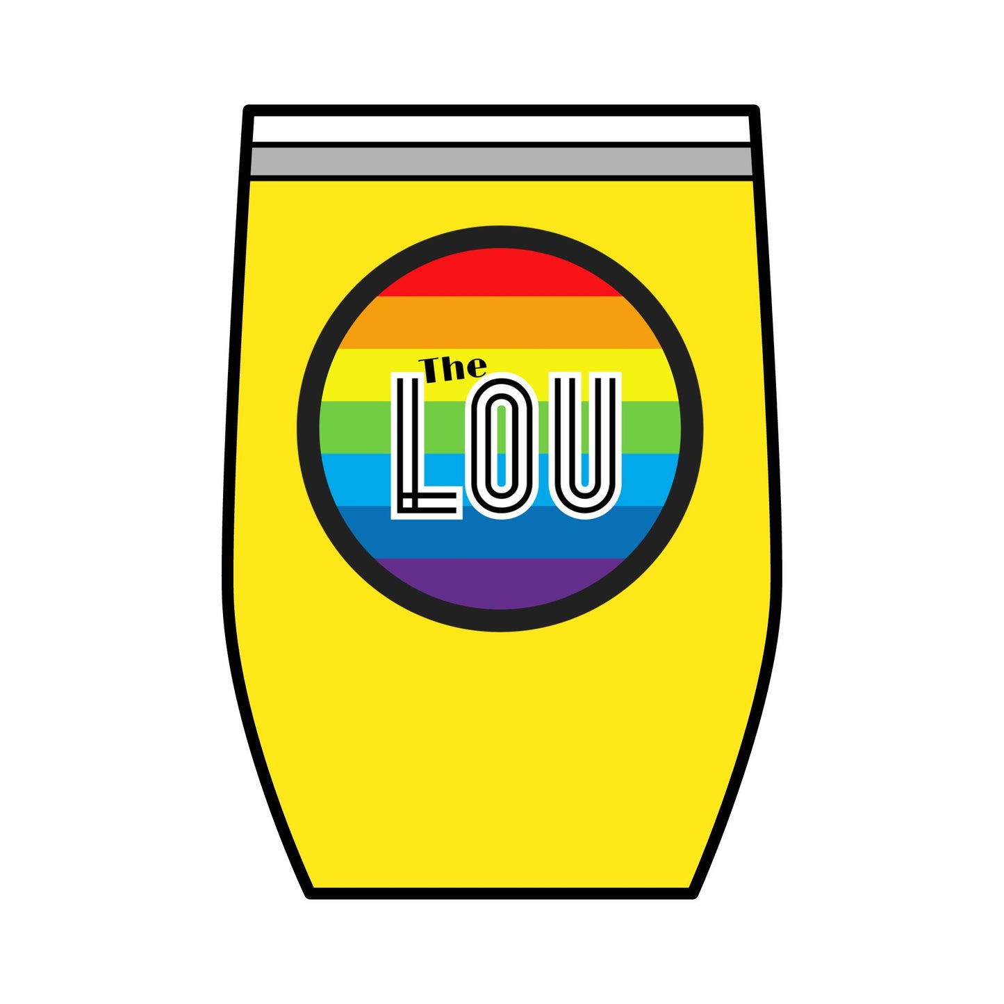 The Lou STL Rainbow Wine Tumbler, 12oz