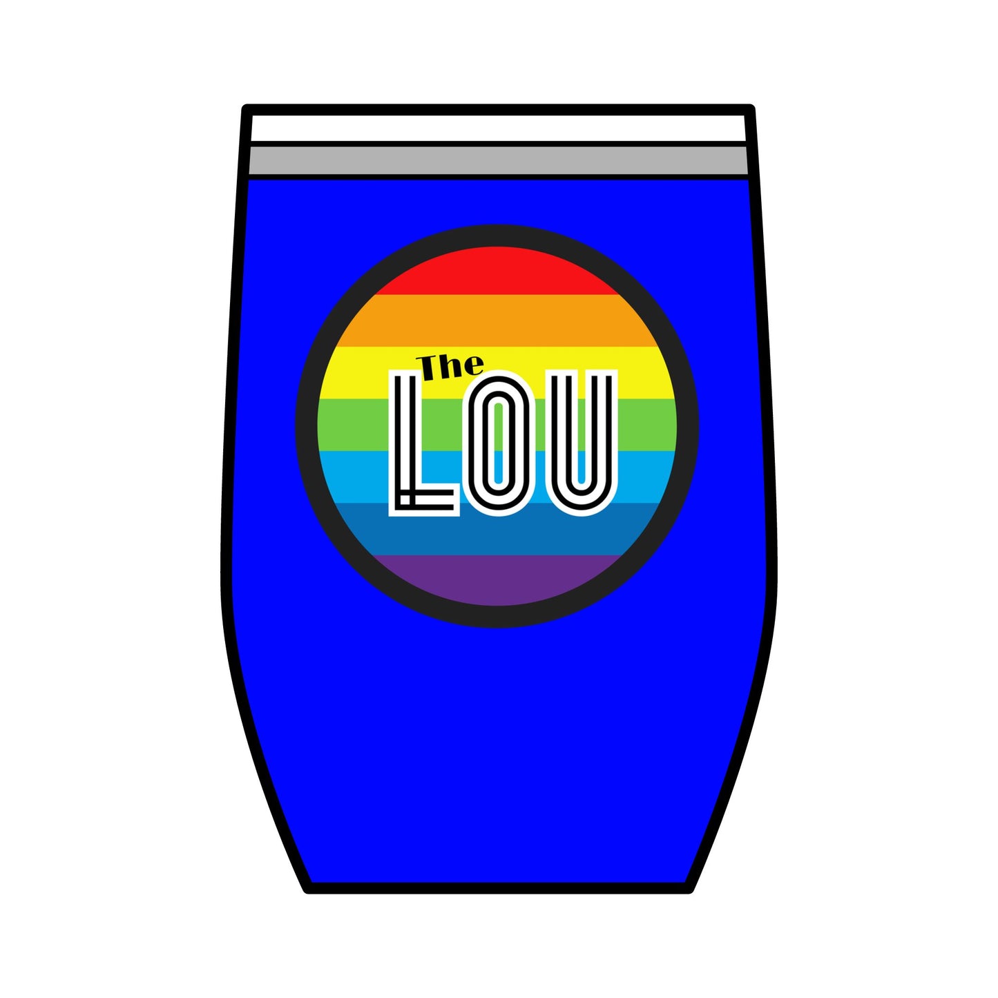 The Lou STL Rainbow Wine Tumbler, 12oz