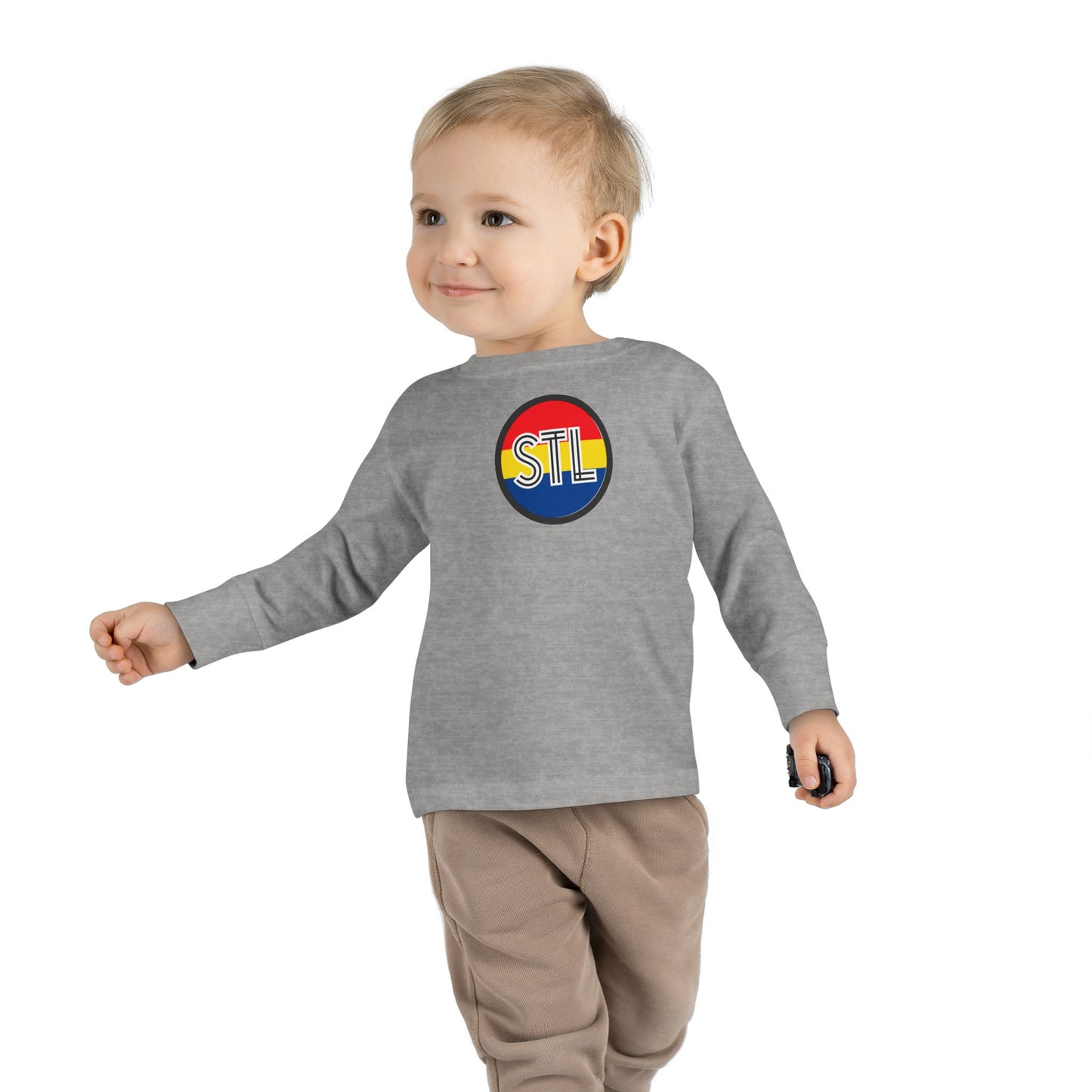 Colorful STL Toddler Long Sleeve Tee - Fun and Stylish Pediatric Apparel