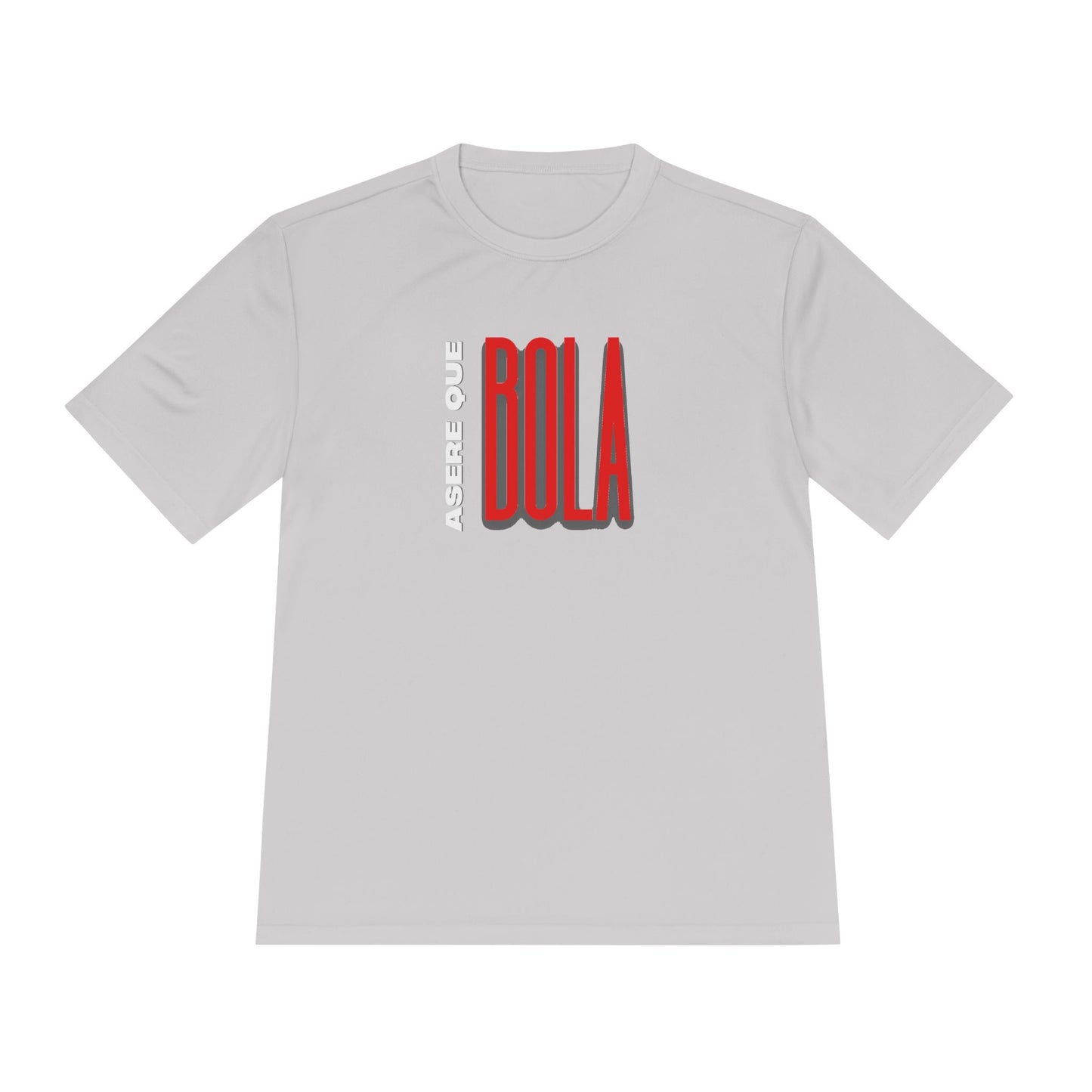 Acere Que Bola Red+White Letters Unisex Moisture Wicking Tee