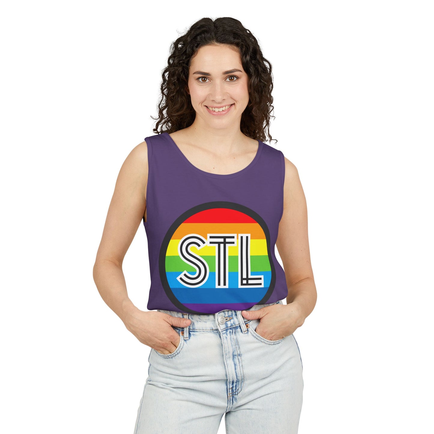 STL Rainbow Single Jersey Men's Tank